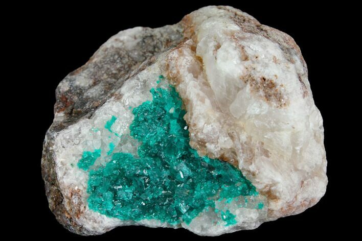 Dioptase and Calcite Association - Tantara Mine, Congo #146735